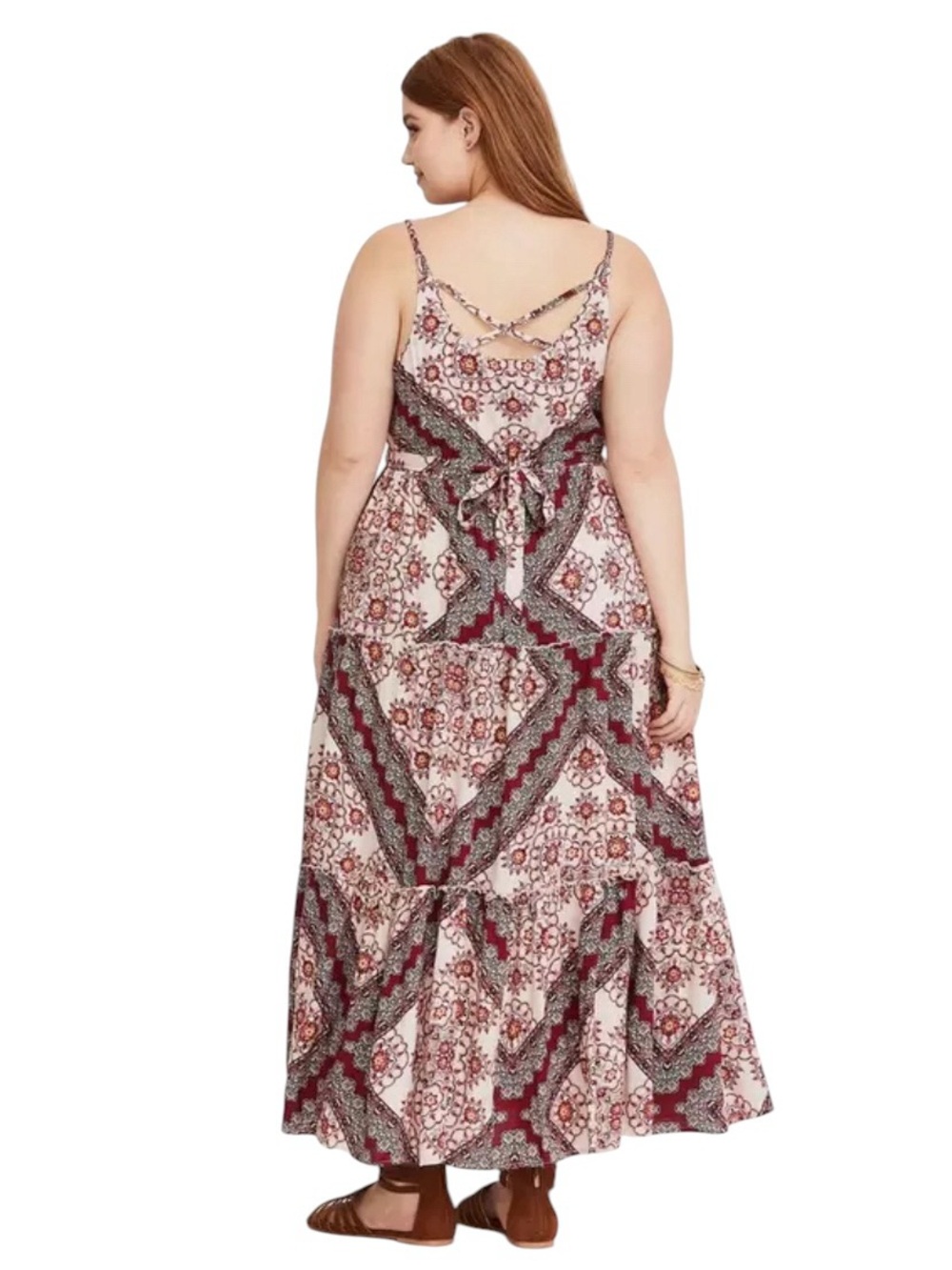 Torrid Challis Tiered Maxi Dress Cottagecore Fairy boho vacation sun done - Picture 5 of 11
